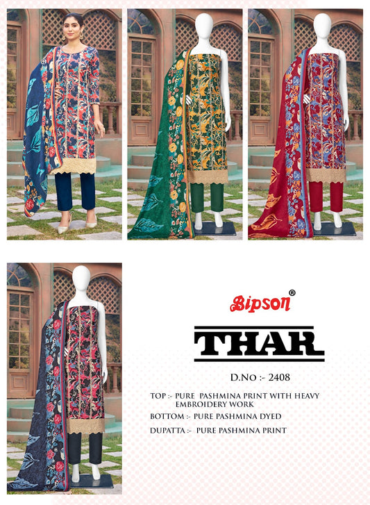 Thar - 2408 Bipson Prints Pashmina Suits