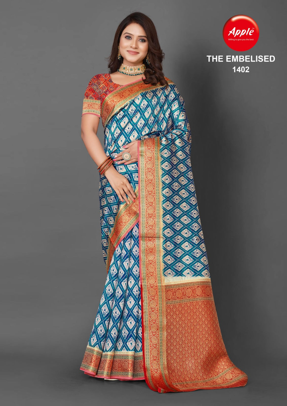 The Embelised Vol 04 Apple Cotton Silk Sarees