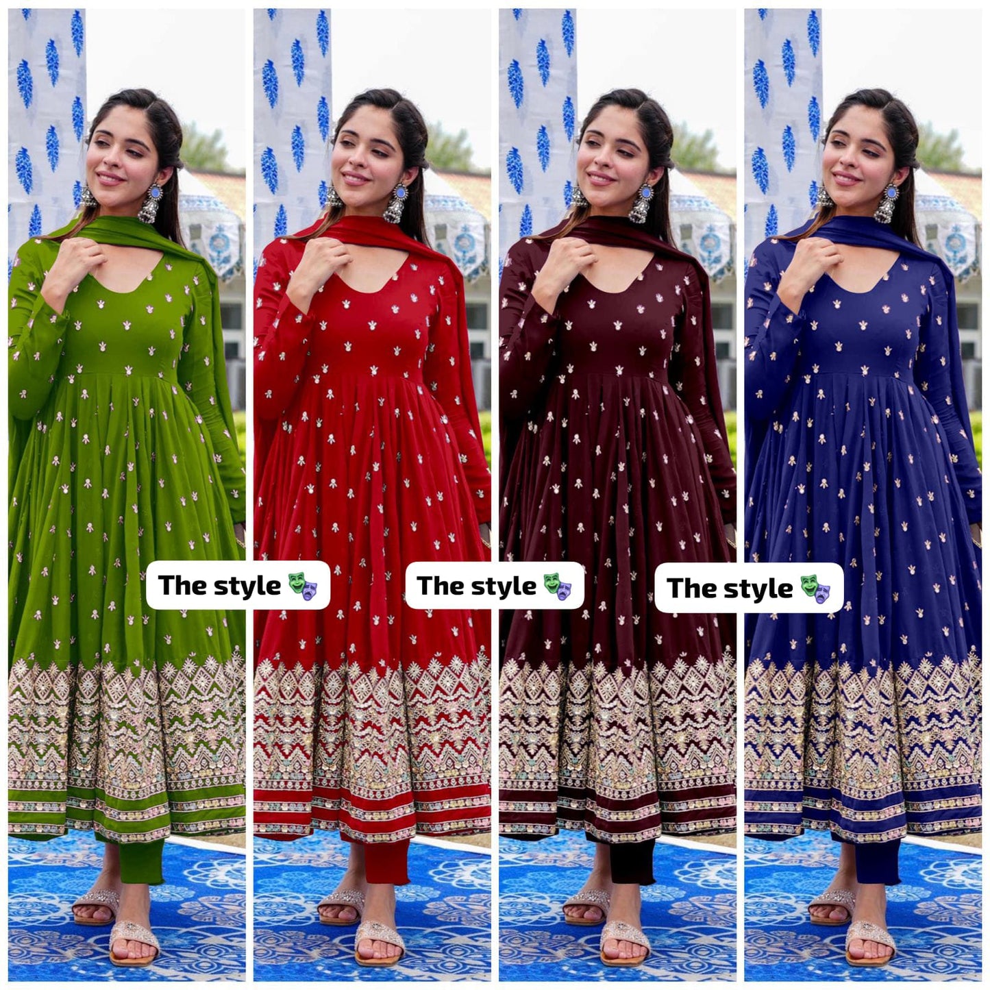 The Style Qubo Fox Georgette Readymade Pant Style Suits
