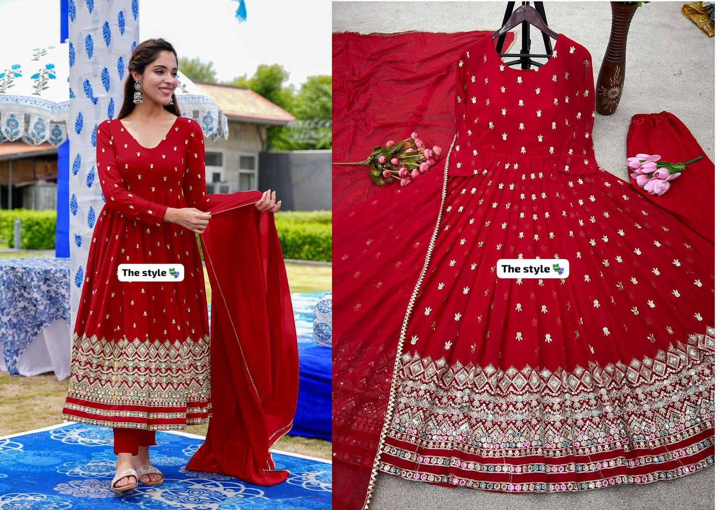 The Style Qubo Fox Georgette Readymade Pant Style Suits