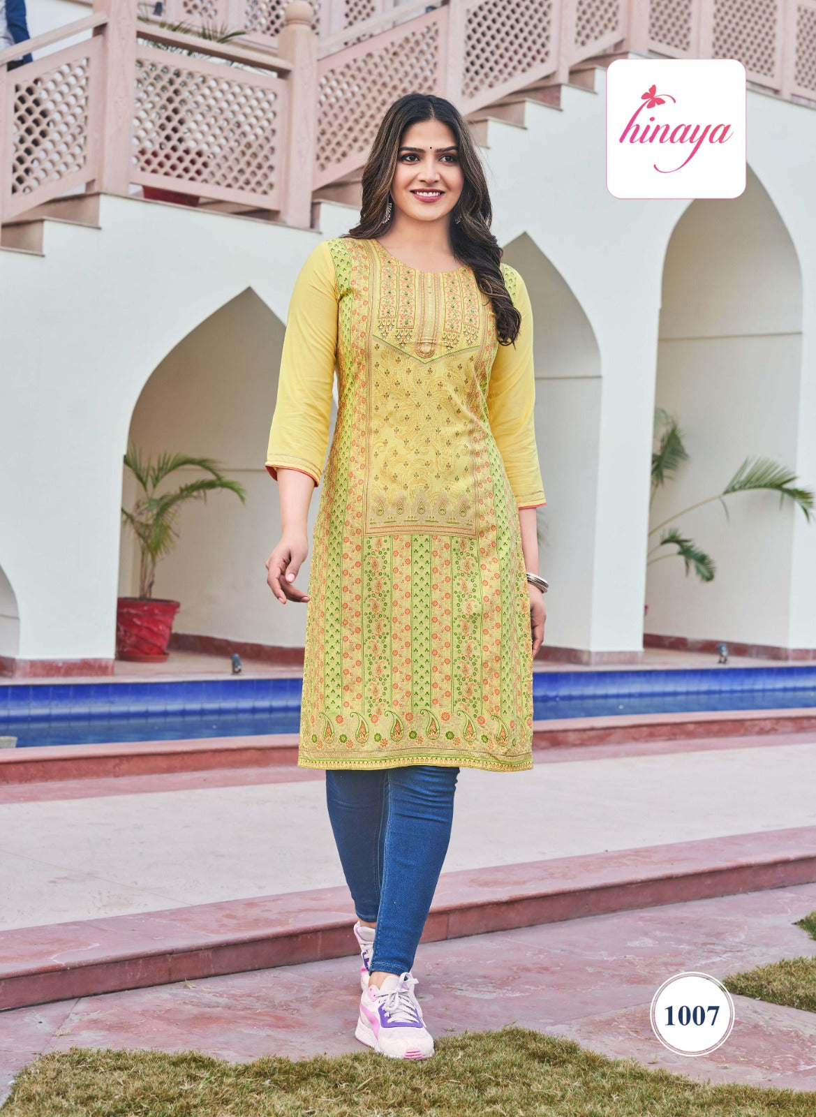 Tiara Vol 1 Hinaya Rayon Straight Cut Kurtis