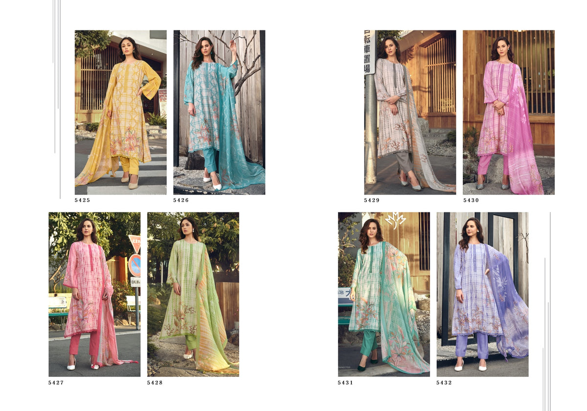 Tieran Prm Trendz Muslin Pant Style Suits