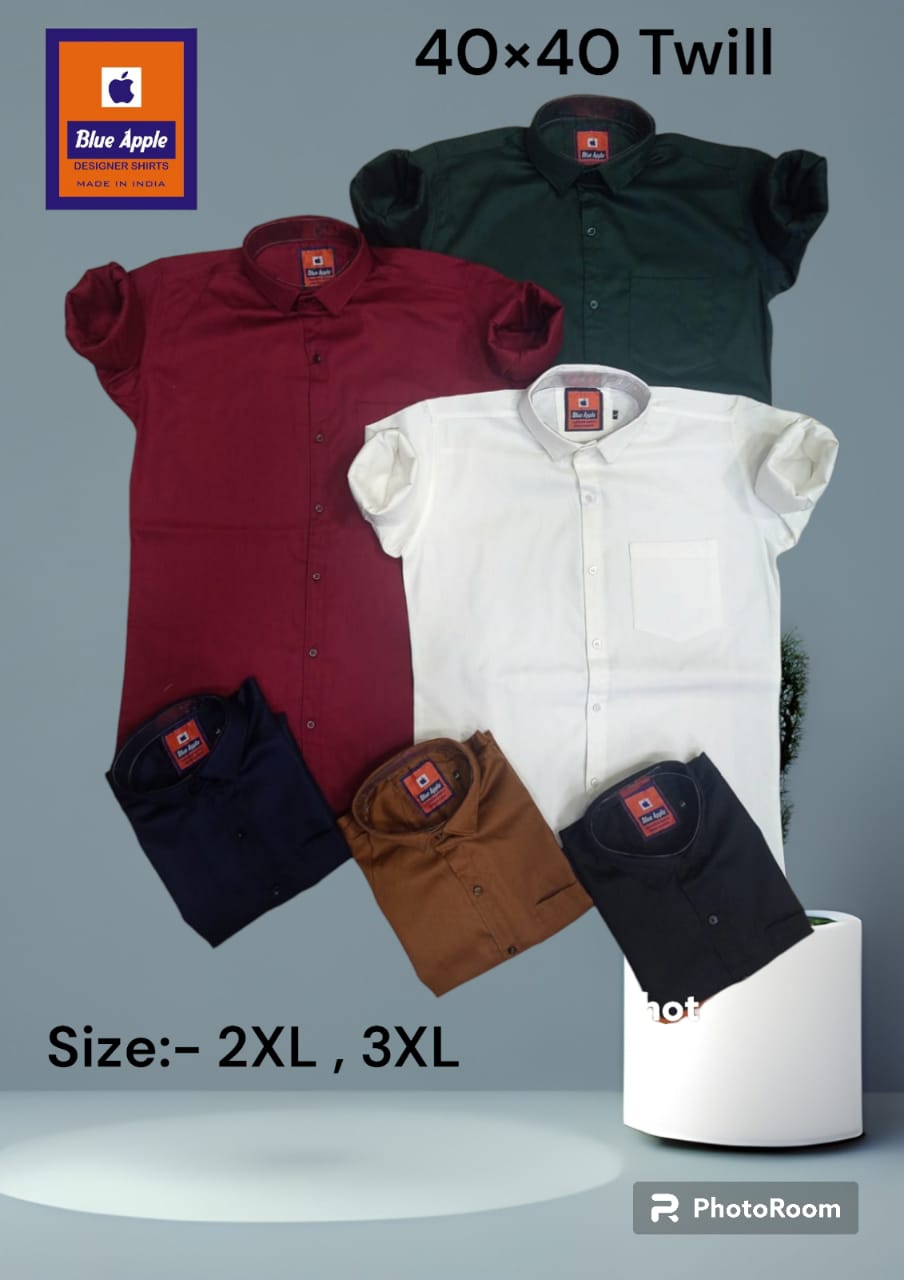 Twill 1512 Blue Apple Mens Shirts