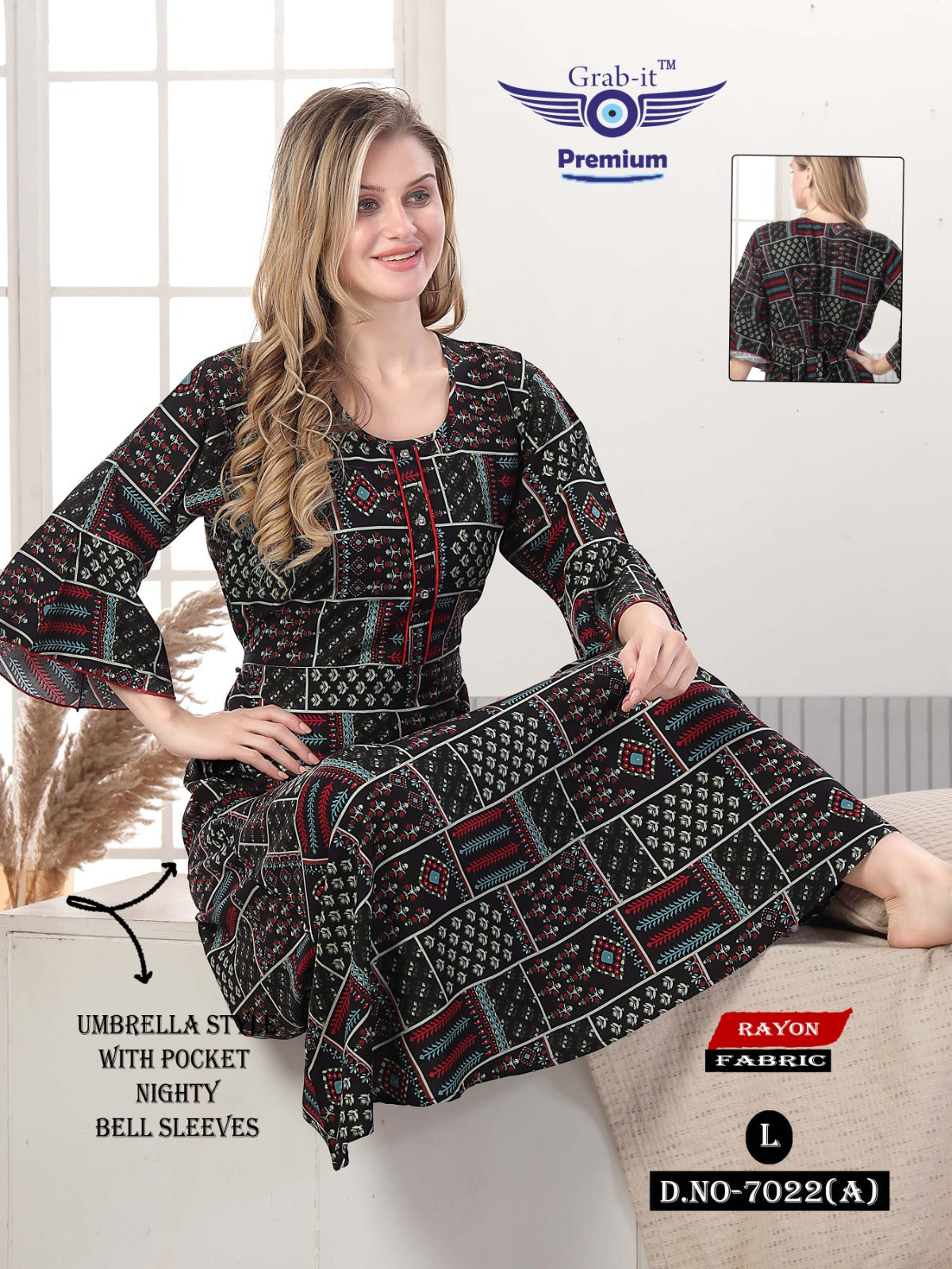 Umbrella 2111 Grab It Rayon Night Gowns