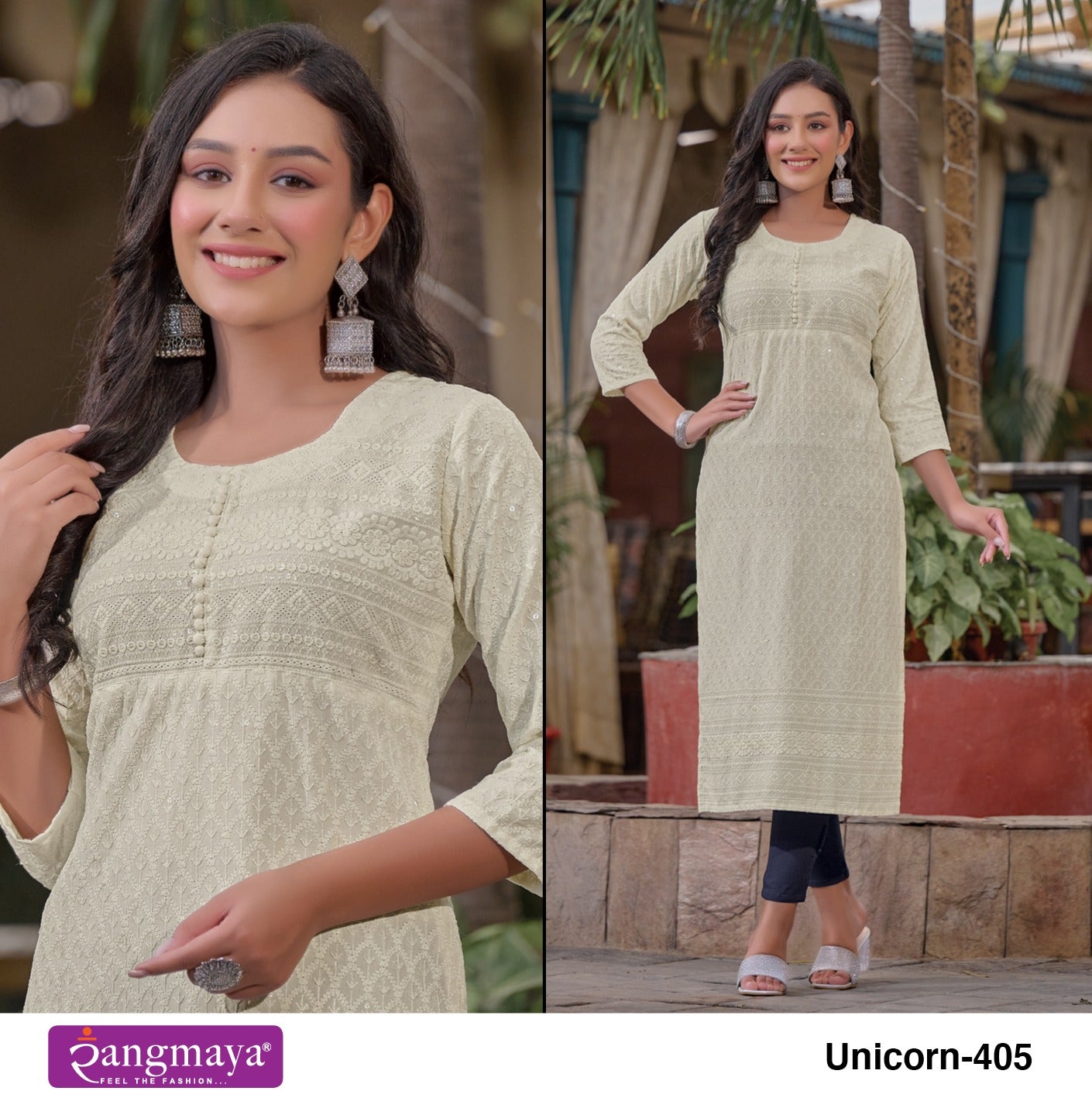 Unicorn Vol 4 Rangmaya Long Straight Kurti