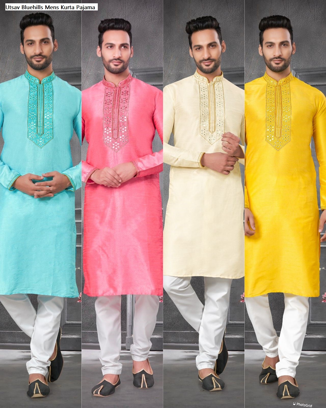 Utsav Bluehills Silk Mens Kurta Pajama