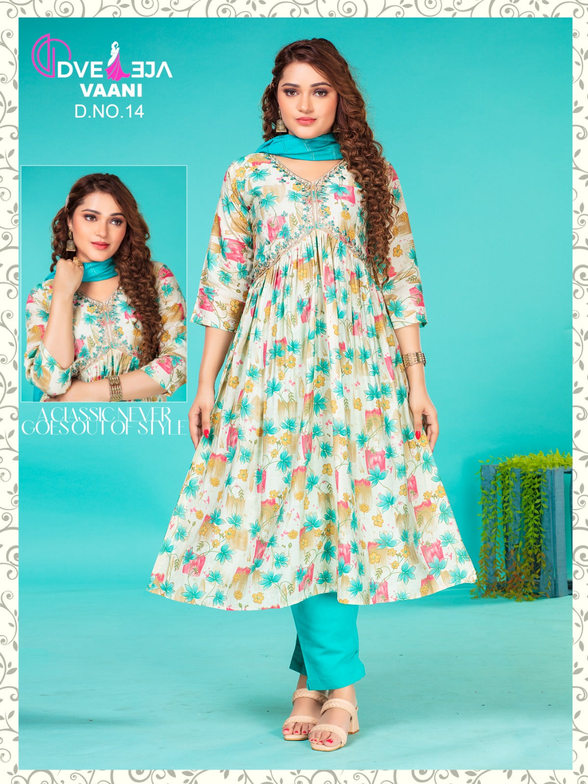 Vaani Series Dveeja Fashion Chanderi Modal Readymade Pant Style Suits