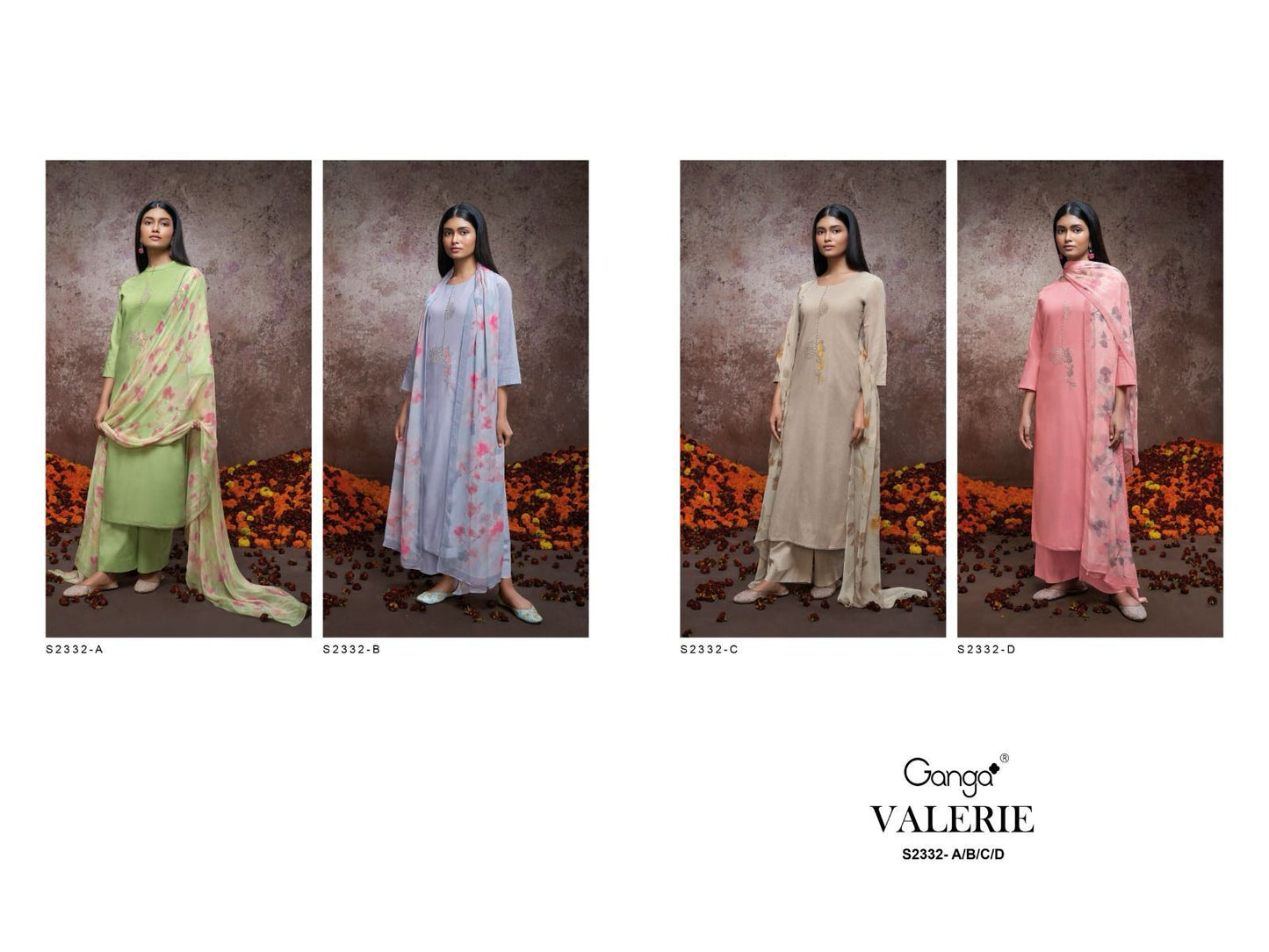 Valerie Ganga Premium Cotton Plazzo Style Suits