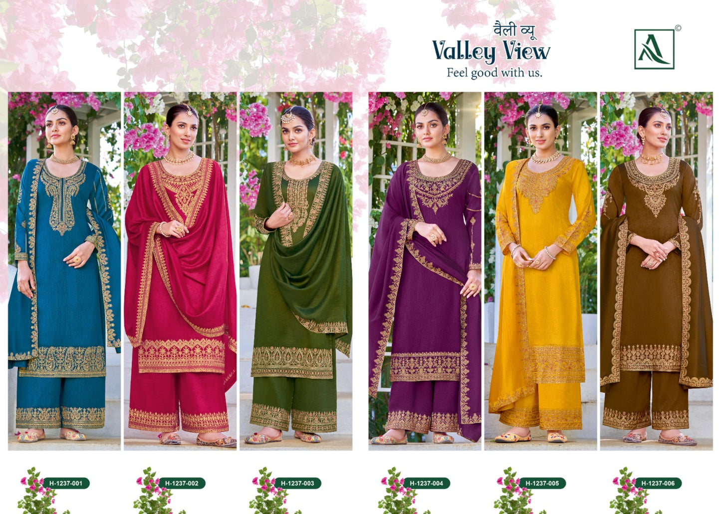 Valley View Alok Silk Plazzo Style Suits