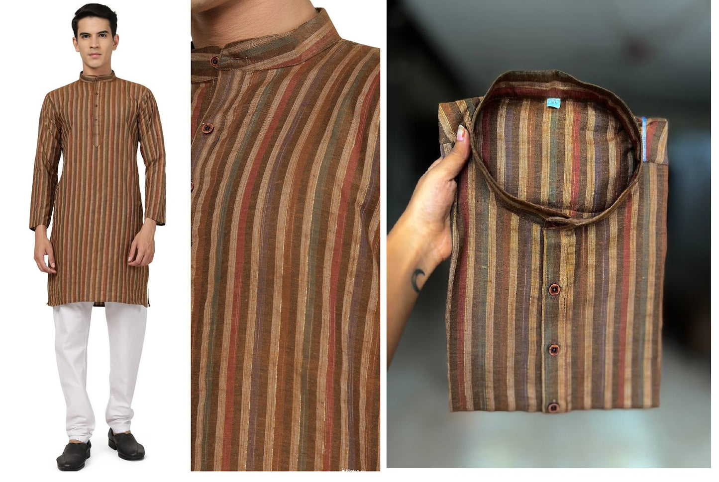 Vastra Bluehills Cotton Mens Kurta Pajama