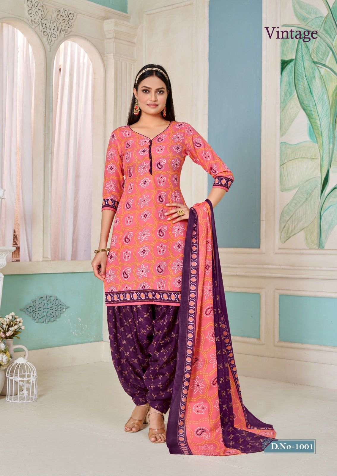 Vintage Skt Cotton Dress Material