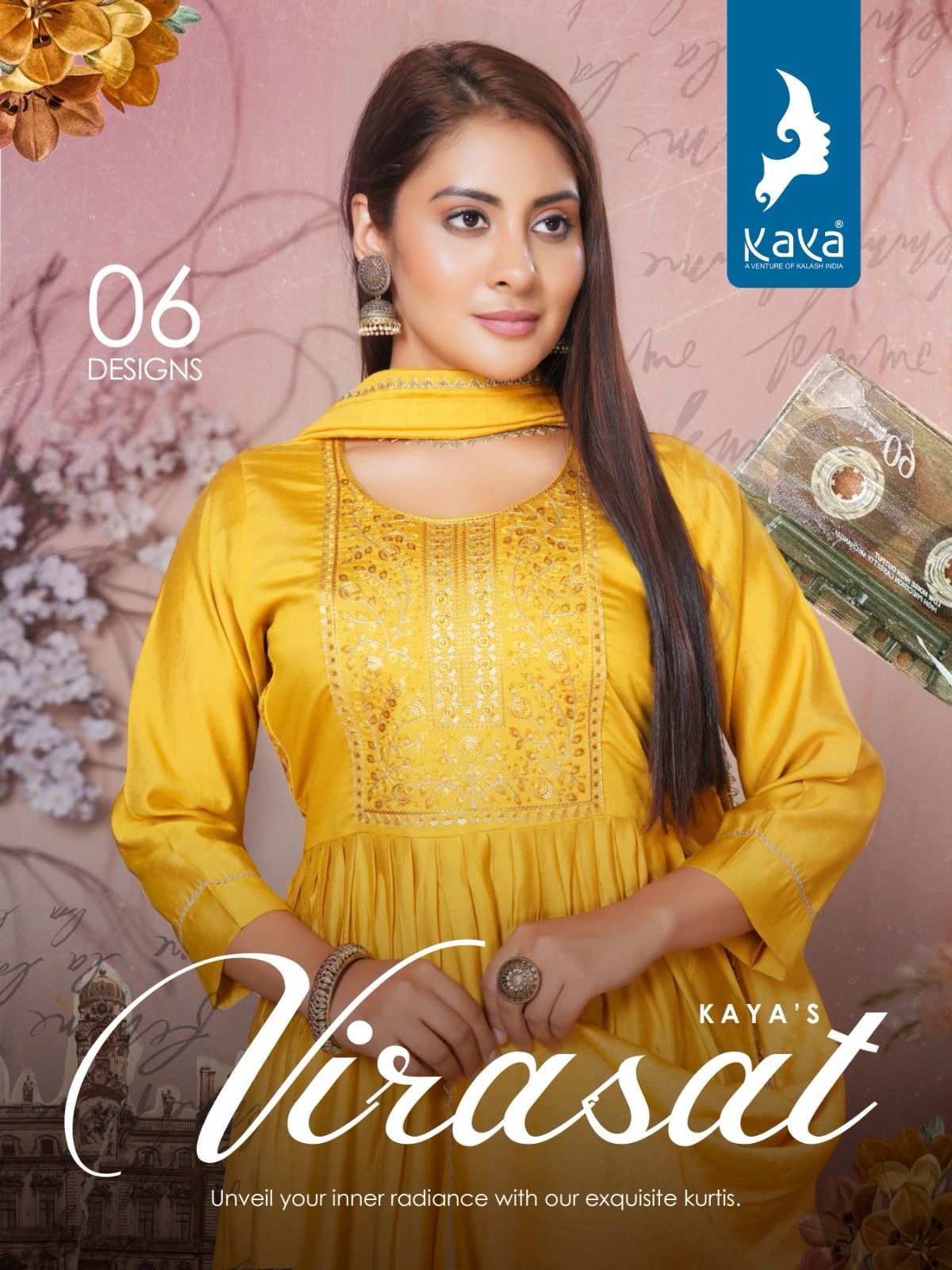 Virasat Kaya Roman Silk Readymade Pant Style Suits