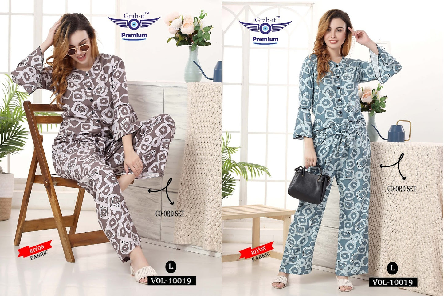 Vol 10019 Grab It Rayon Co Ord Set