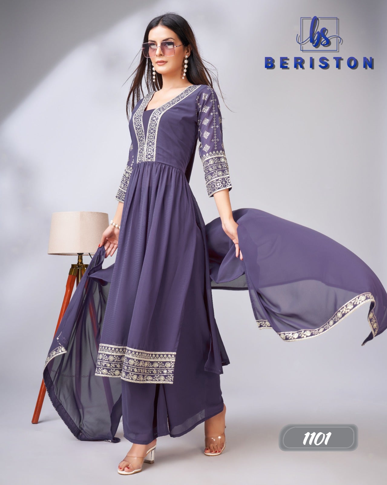 Vol 11 Beriston Georgette Readymade Plazzo Style Suits