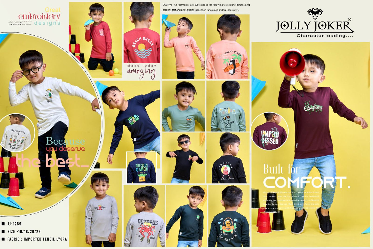 Vol 1269 Jolly Joker Lycra Boys Tshirt