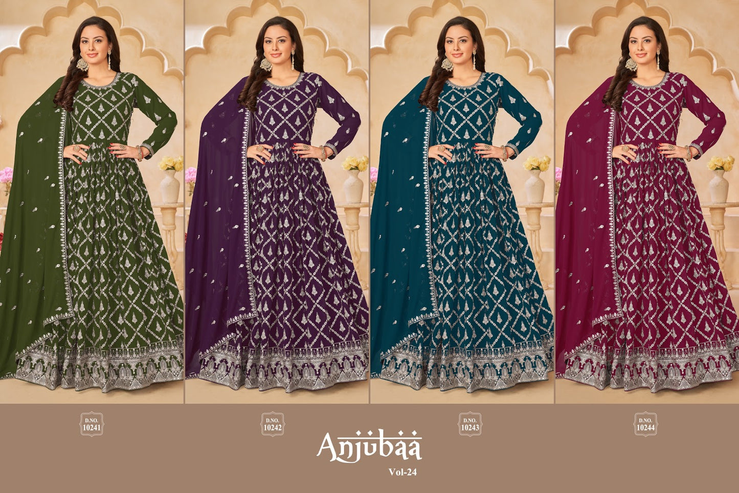 Vol 24 Anjubaa Georgette Anarkali Salwar Suits