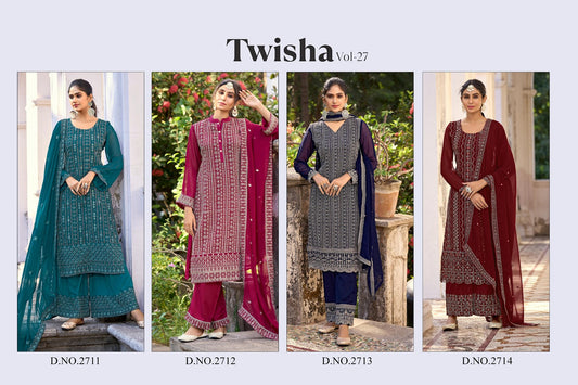 Vol 27 Twisha Silk Plazzo Style Suits