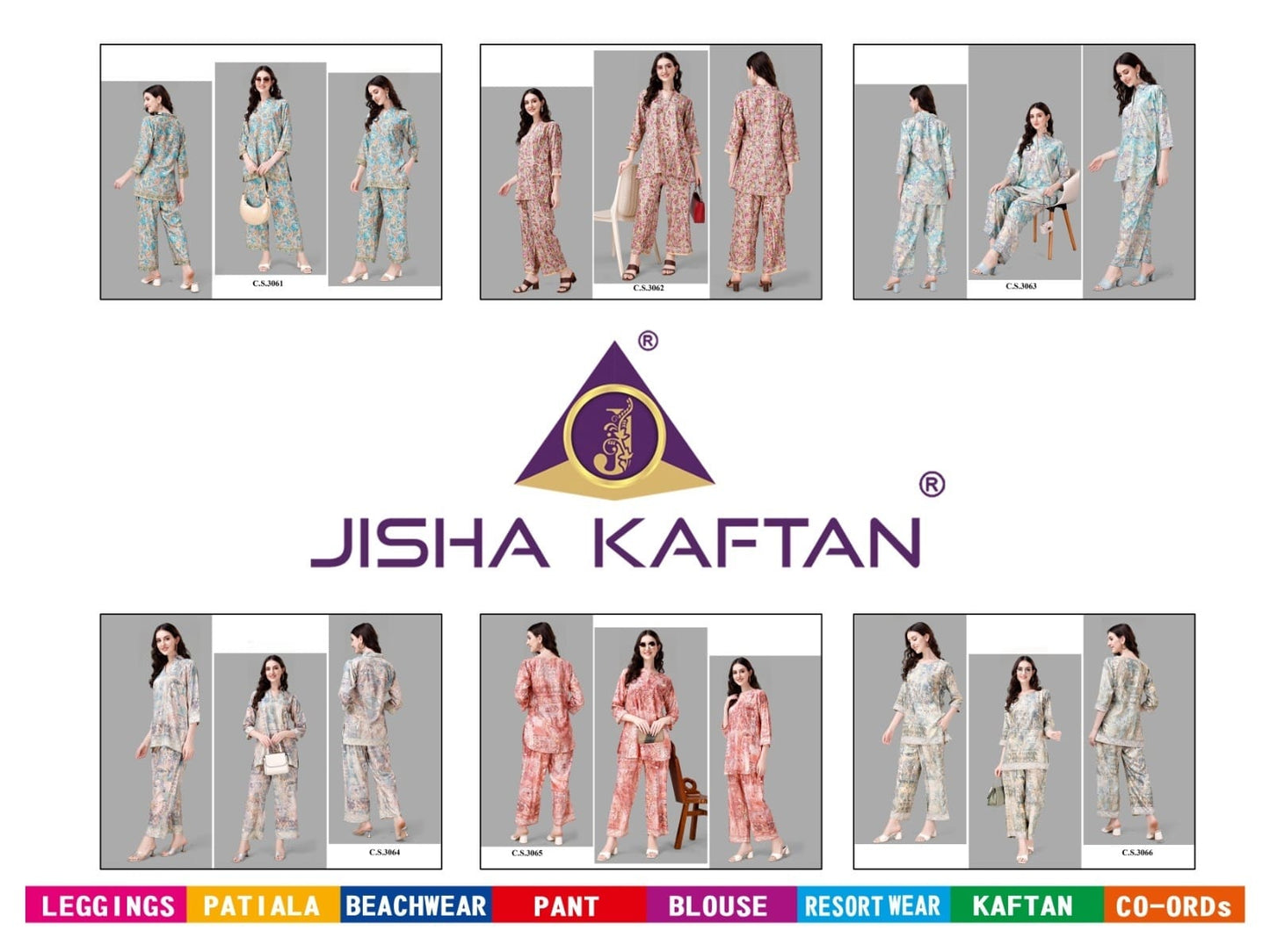 Vol 3-Colours Jelite Rayon Co Ord Set