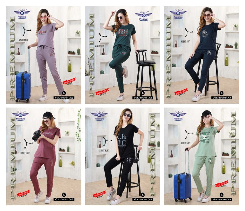 Vol 30001 Grab It Tencil Pyjama Night Suits
