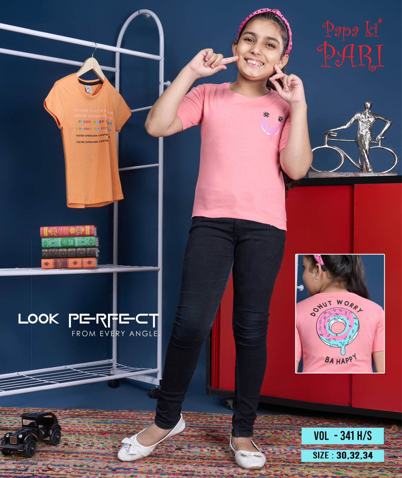 Vol 341 Papa Ki Pari Cotton Girls Tshirt