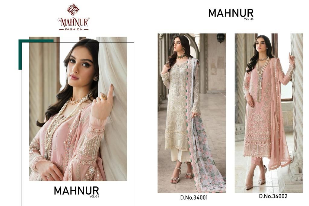 Vol 34 Mahnur Georgette Pakistani Salwar Suits