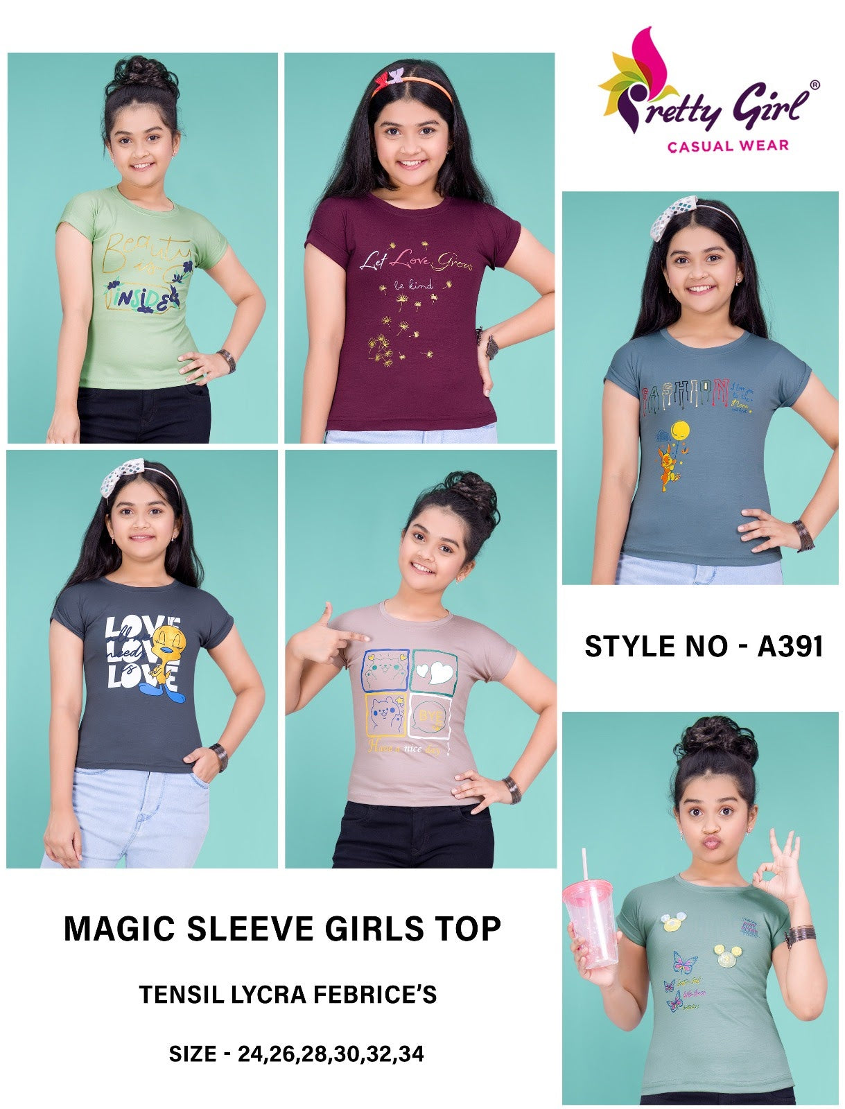Vol 391 Pretty Tencil Girls Top