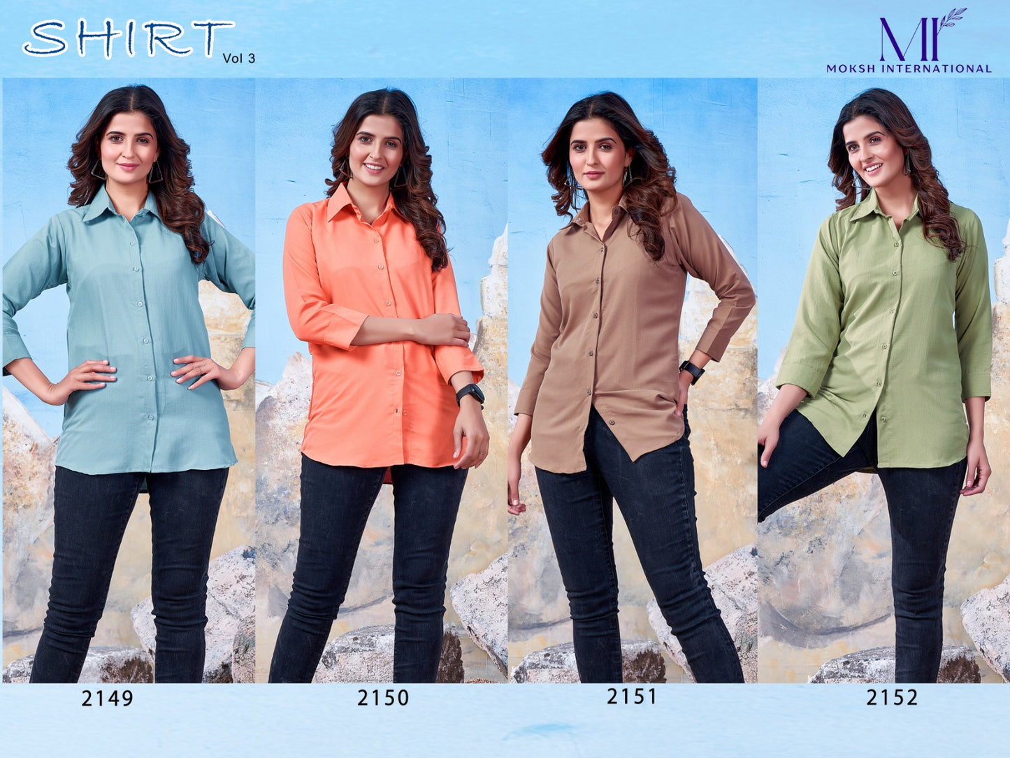 Vol 3 Moksh International Cotton Women Shirts