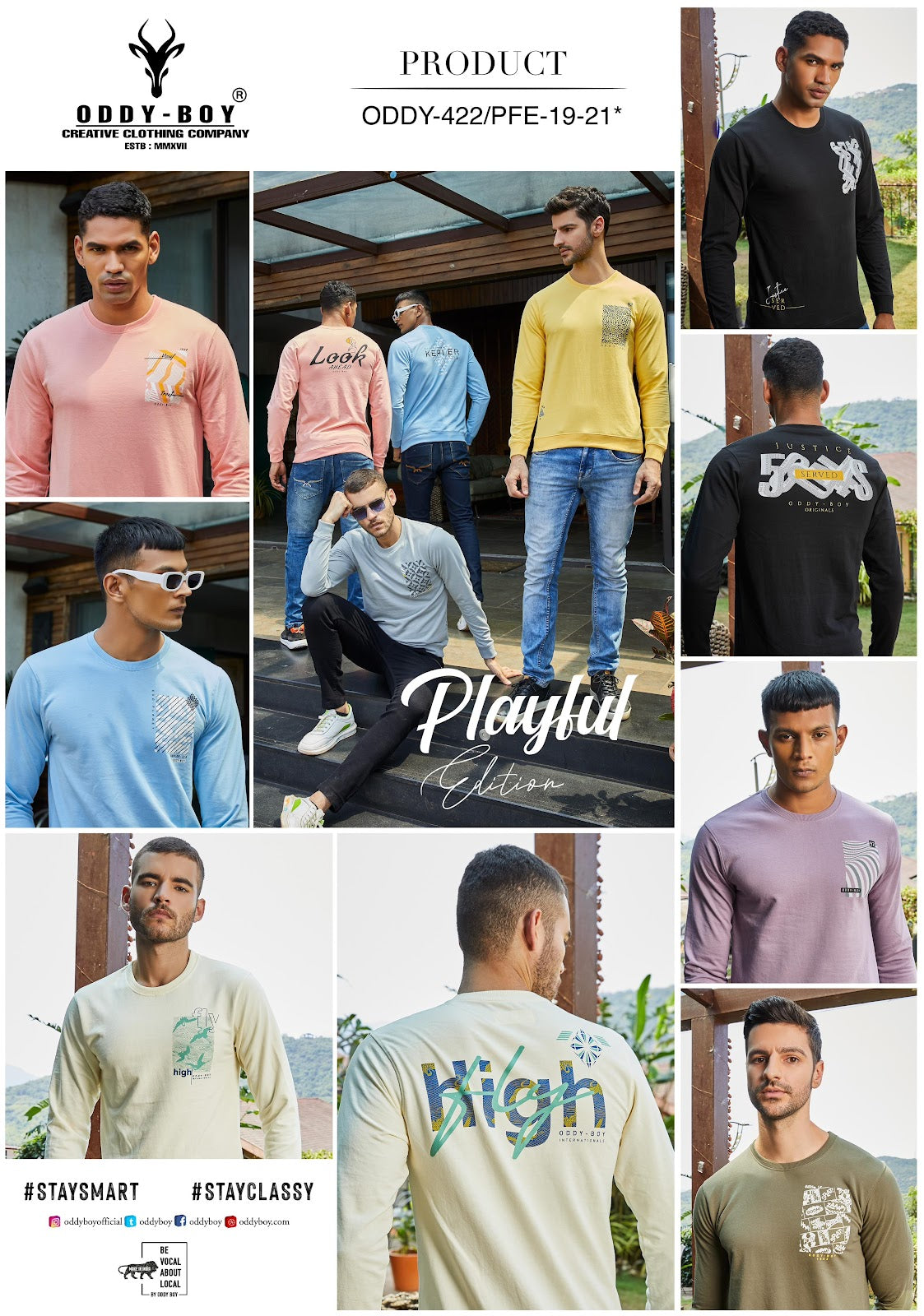 Vol 422 Oddy Boy Cotton Mens Tshirts Kavya Style Plus