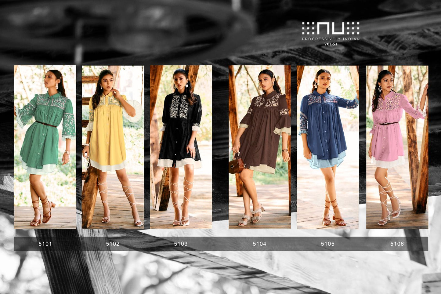Vol 51 Nu Cotton Mull Midi Dress