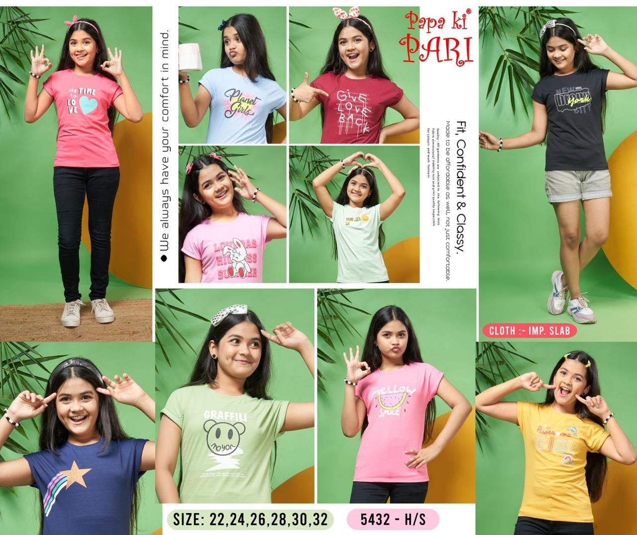 5432 Papa Ki Pari Imported Girls Tshirt