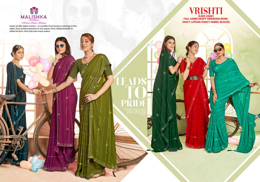 Vrishti 25001 Malishka Georgette Sarees
