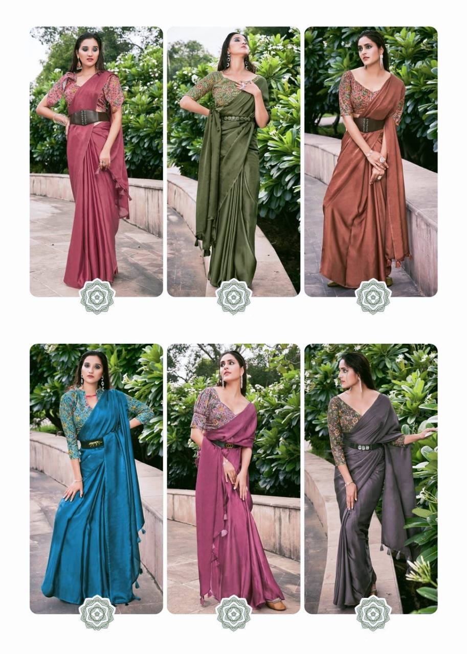 Vruti Bt Satin Silk Sarees