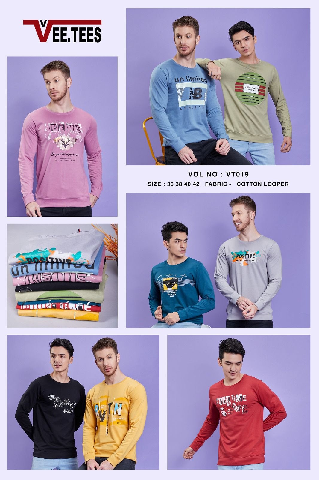 Vt019 Vee Tees Cotton Mens Tshirts