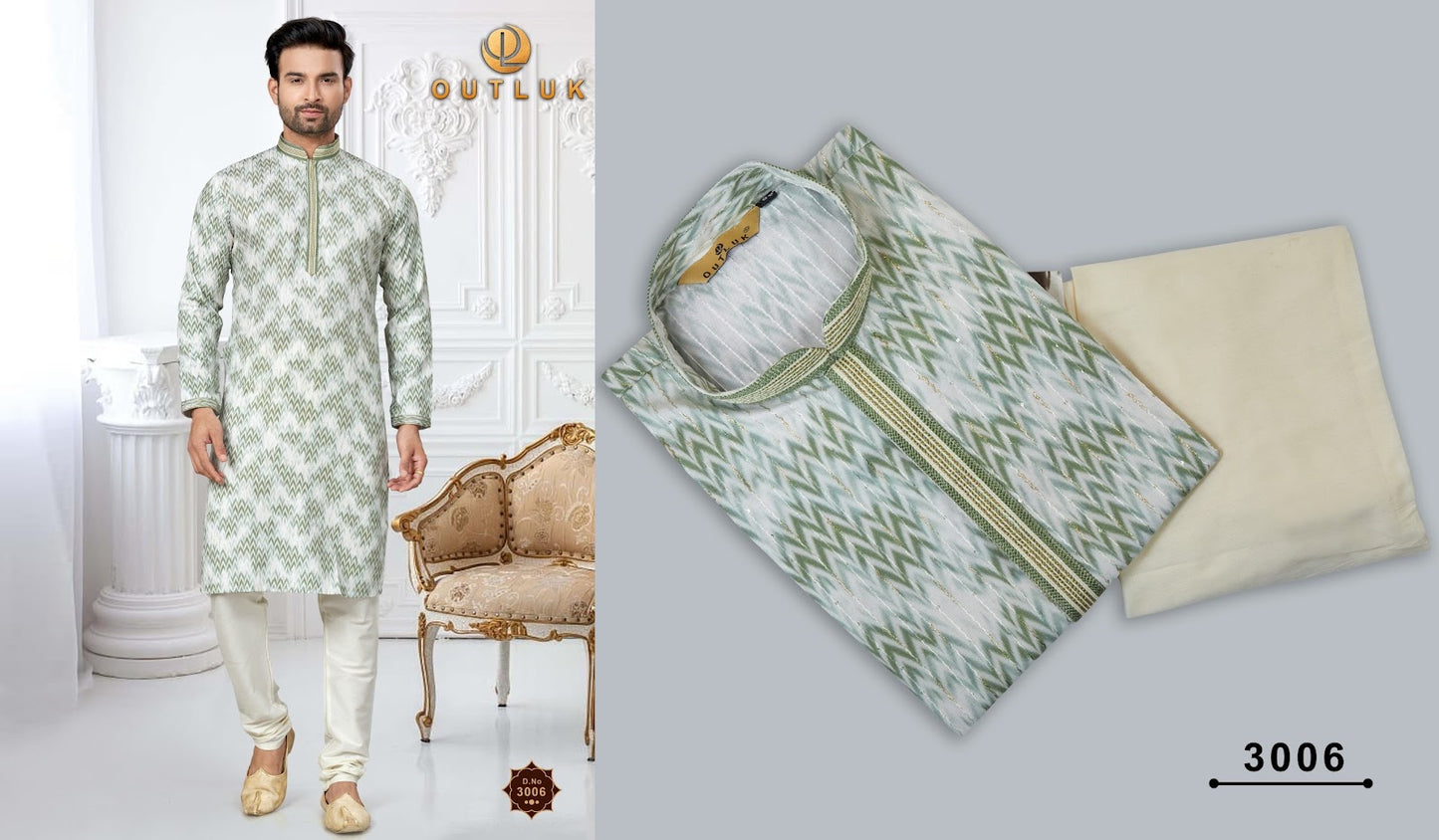 Wedding Collection Vol 3 Outluk Cotton Mens Kurta Pajama