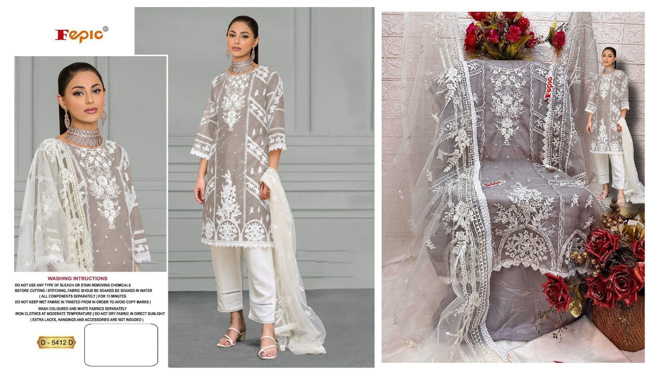 5412 Fepic Organza Pakistani Salwar Suits