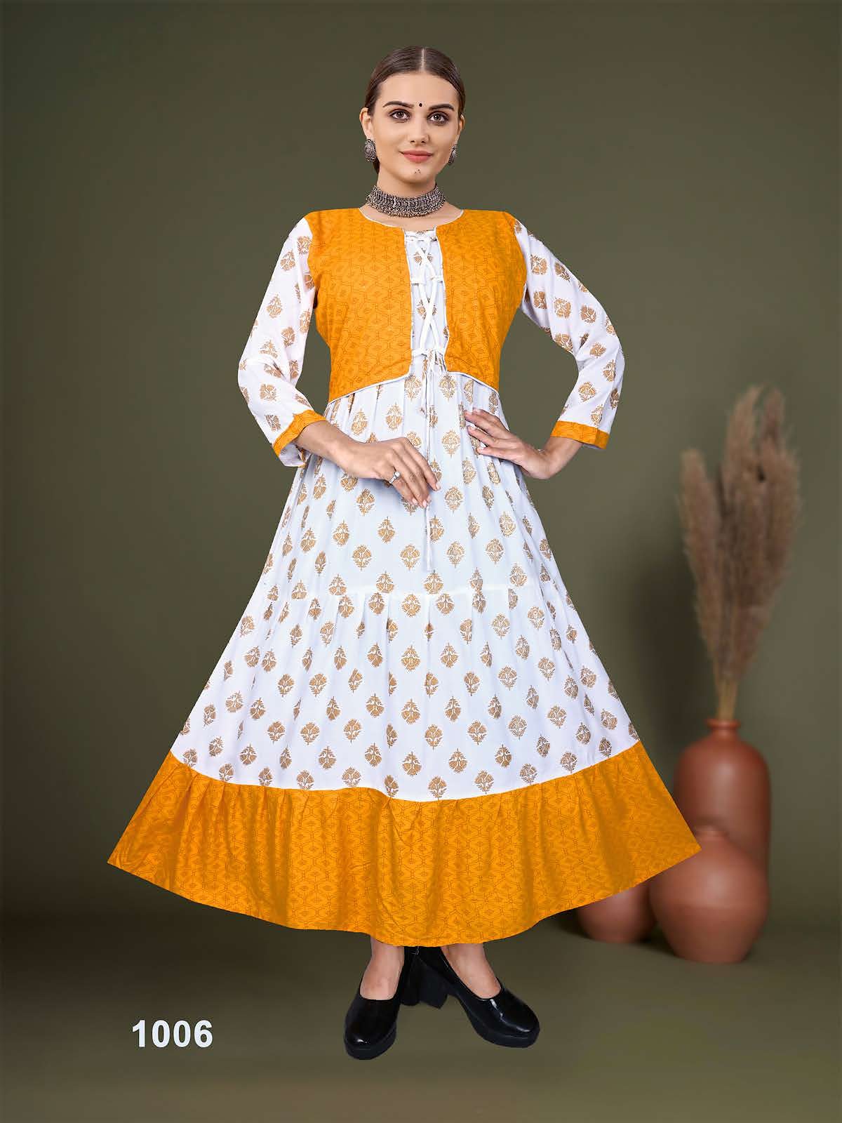 White World Vol 1 Kavinay Rayon Anarkali Kurtis