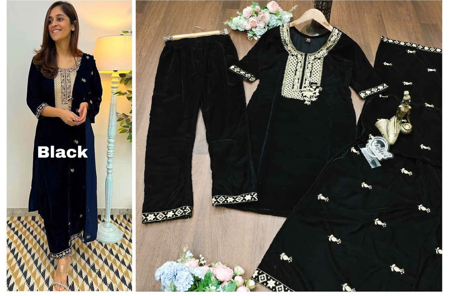 Winter Collection Lady Leela Readymade Velvet Suits