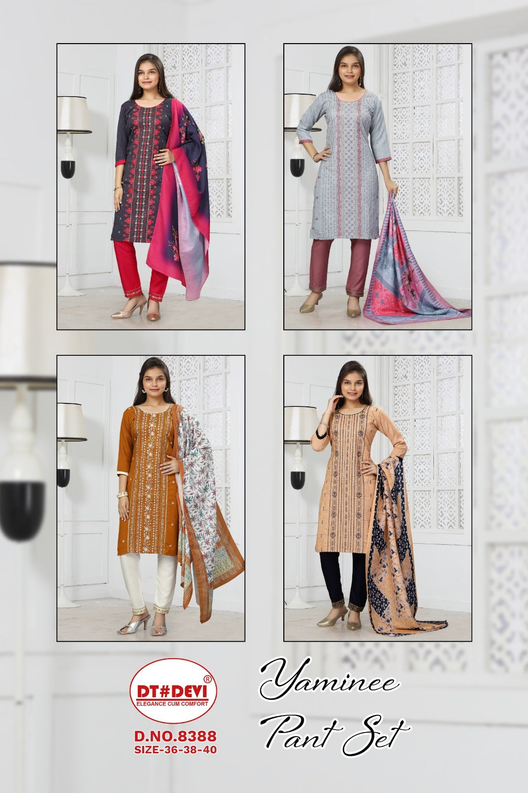 Yaminee-8388 Dt Devi Cotton Girls Readymade Pant Suits
