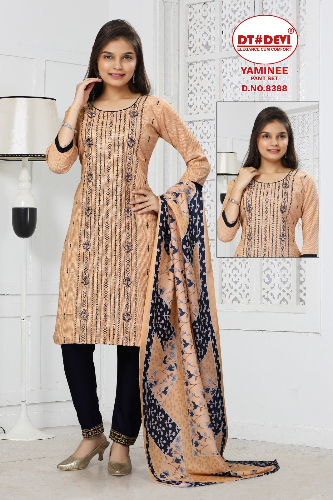 Yaminee-8388 Dt Devi Cotton Girls Readymade Pant Suits