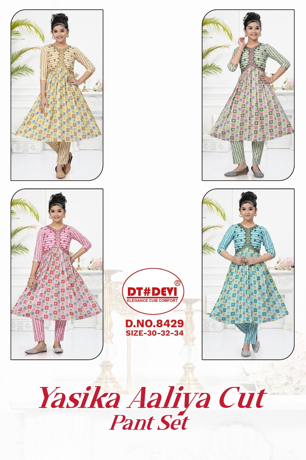 Yasika 8429 Dt Devi Cotton Girls Pant Set