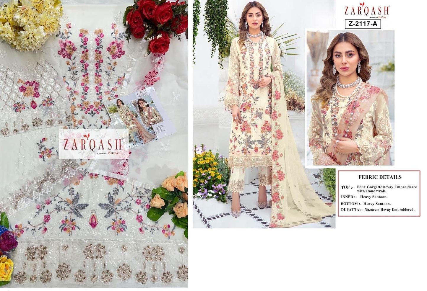 Z-2117 Zarqash Georgette Pakistani Salwar Suits