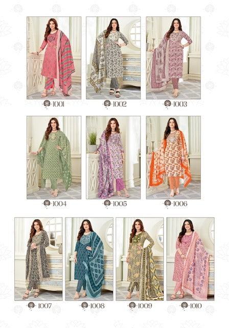 Zaara Vol 1 Miss World Choice Slub Cotton Pant Style Suits