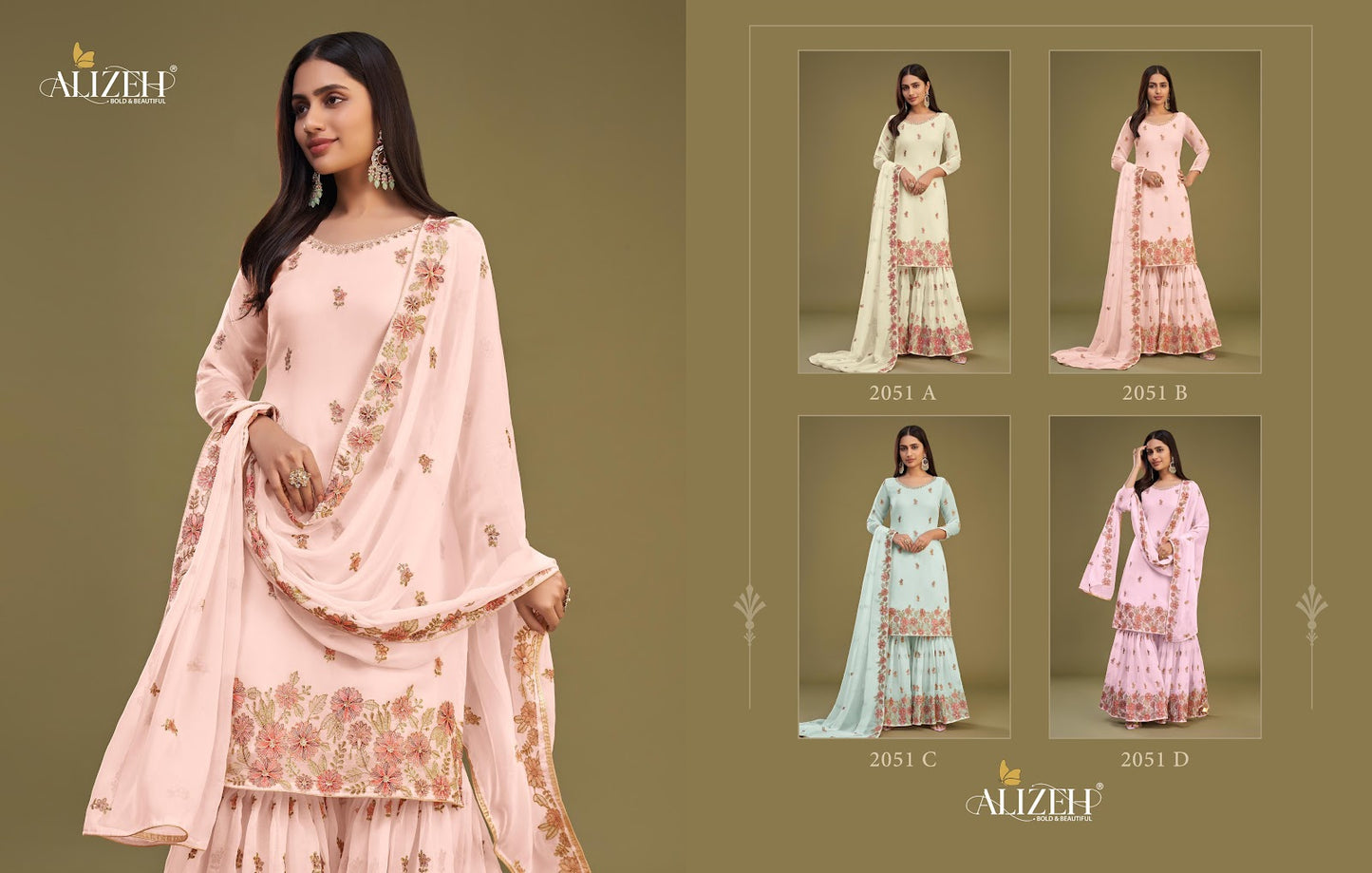 Zaida Vol 11 Alizeh Georgette Sharara Style Suits
