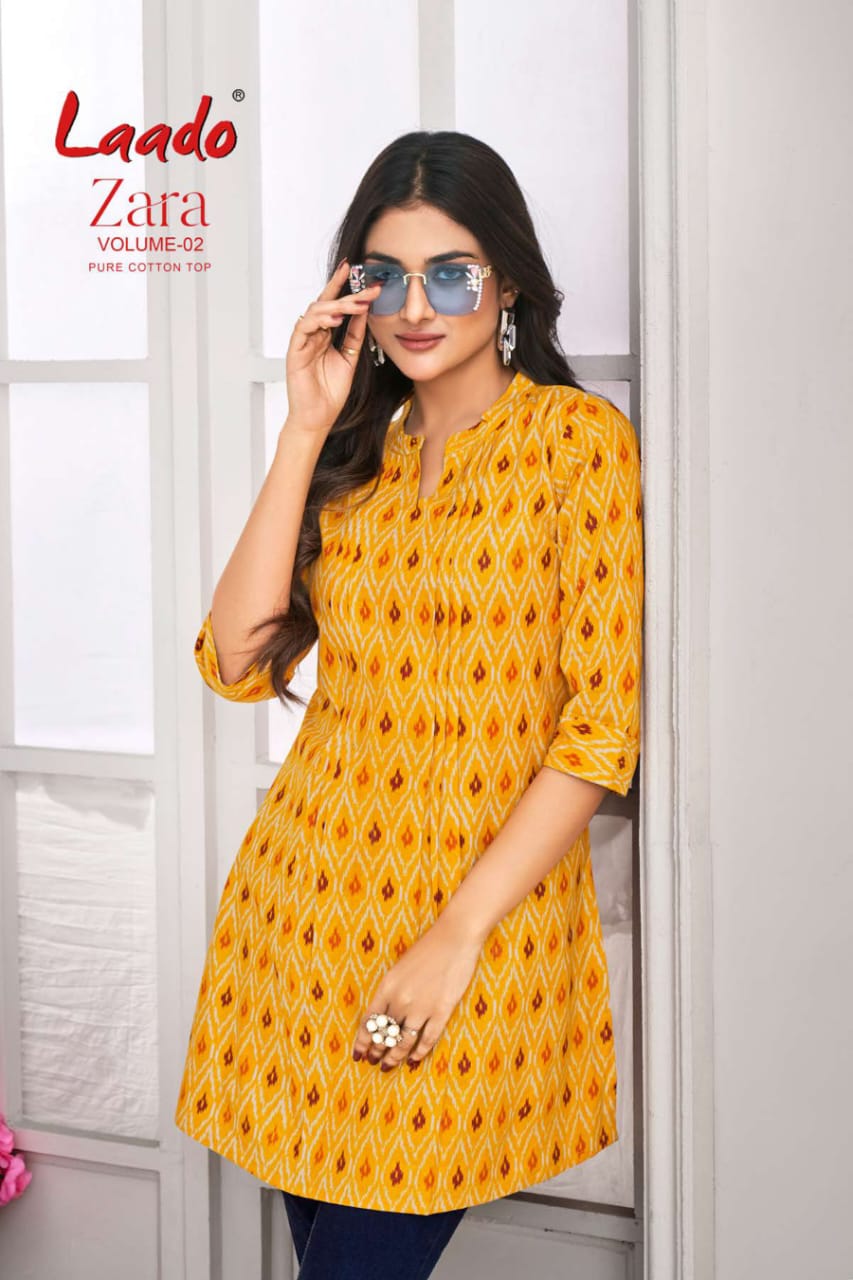 Zara Vol 2 Laado Cotton Short Kurtis