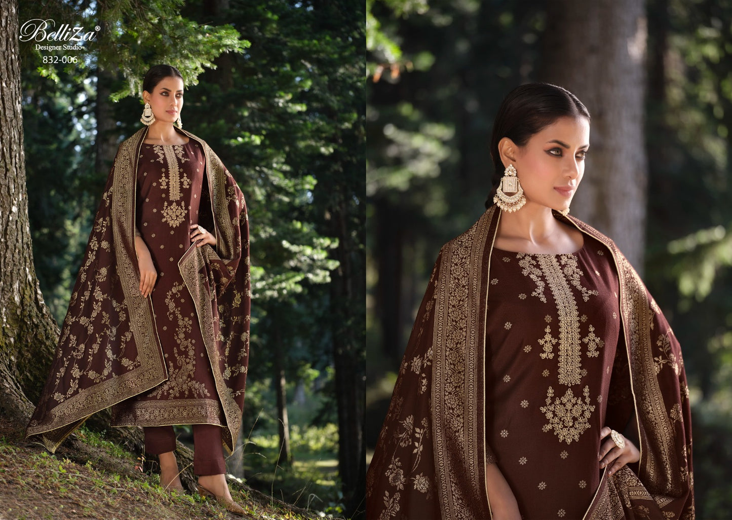Zarah Belliza Designer Studio Viscose Pashmina Suits