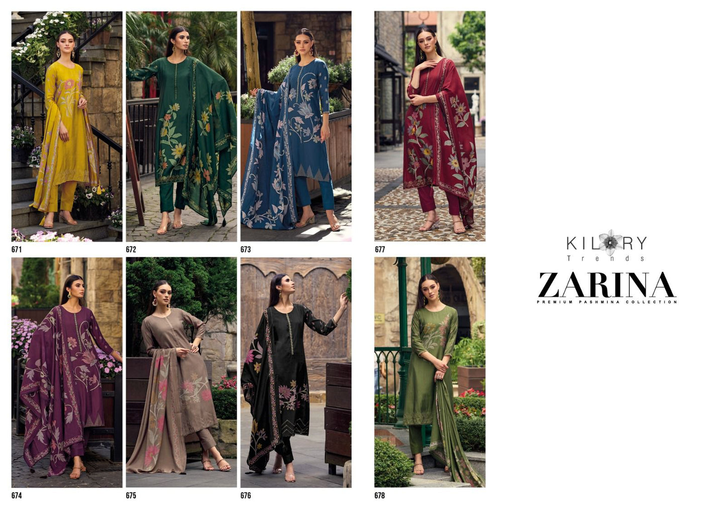 Zarina Kilory Viscose Pashmina Suits