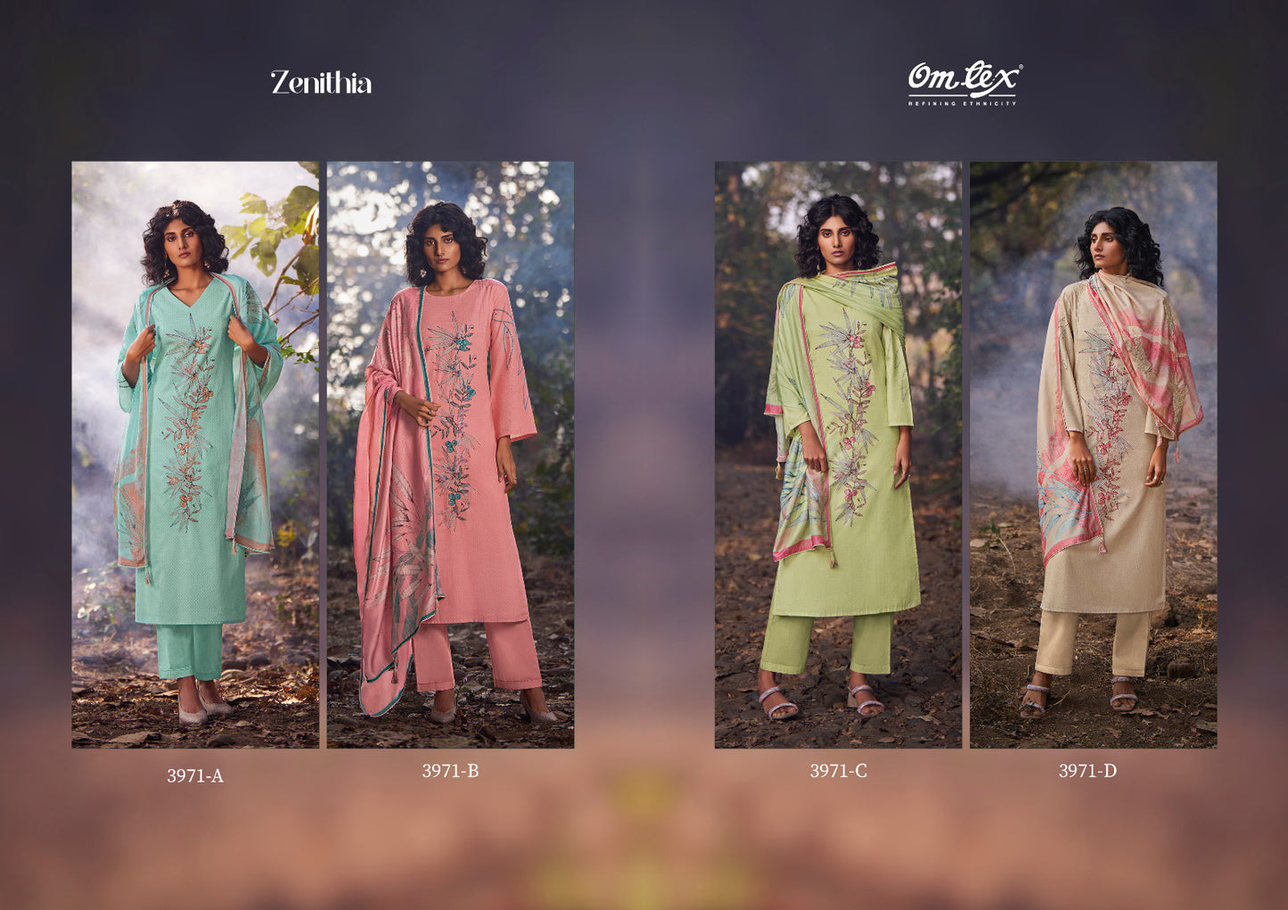 Zenithia Omtex Lawn Cotton Pant Style Suits