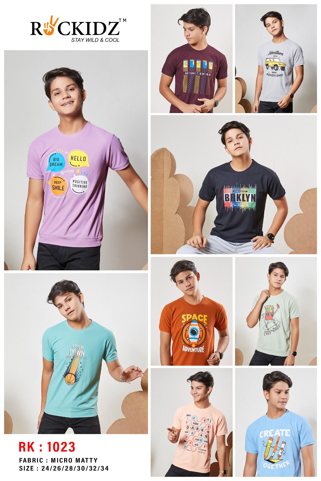 1023 Rockidz Micro Matty  Boys Tshirt