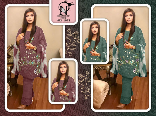 1073 Naimat Fashion Studio Pure Fox  Pakistani Readymade Suits
