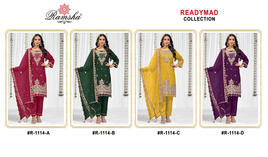 1114 Ramsha Pakistani Readymade Suits